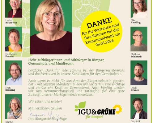 Danke für Ihre Stimmen